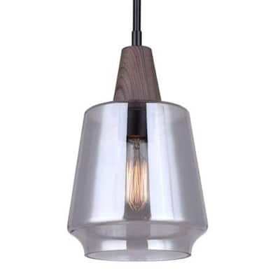 Canarm IPL2040B01 Dante 7" Wide Wood Mini Pendant
