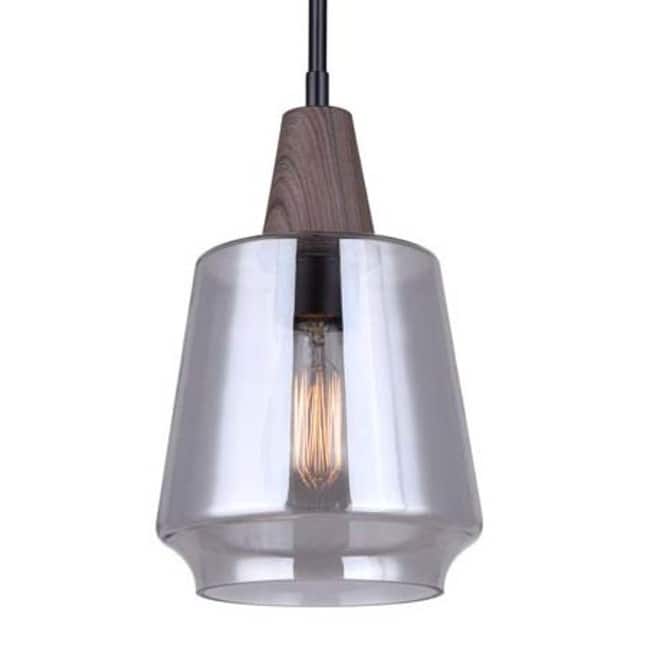 Canarm IPL2040B01 Dante 7" Wide Wood Mini Pendant