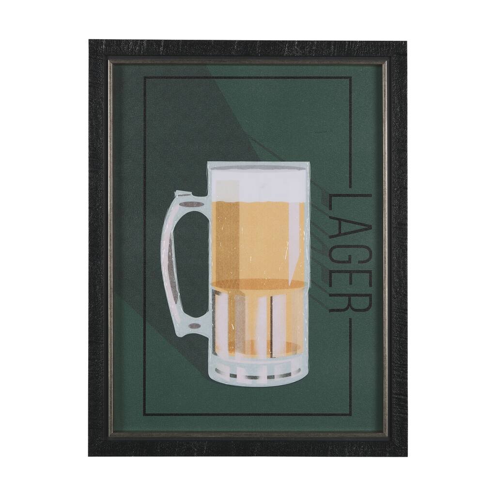 Beer Poster Lager Framed Art Print