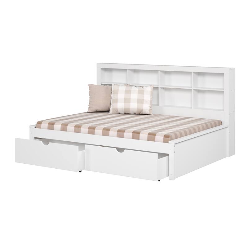 Full Bookcase Daybed in White
