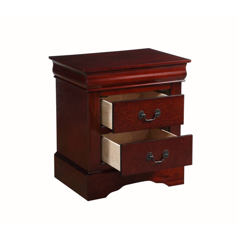 Wooden Nightstand with 2 Drawers