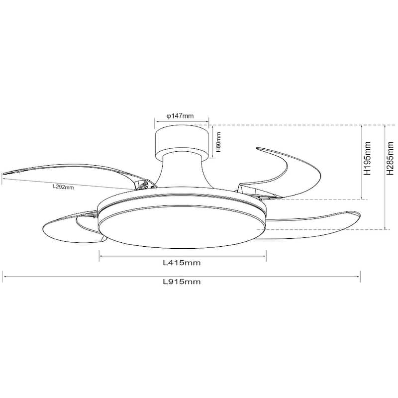 Fanaway Orbit 36-inch Ceiling Fan with Light