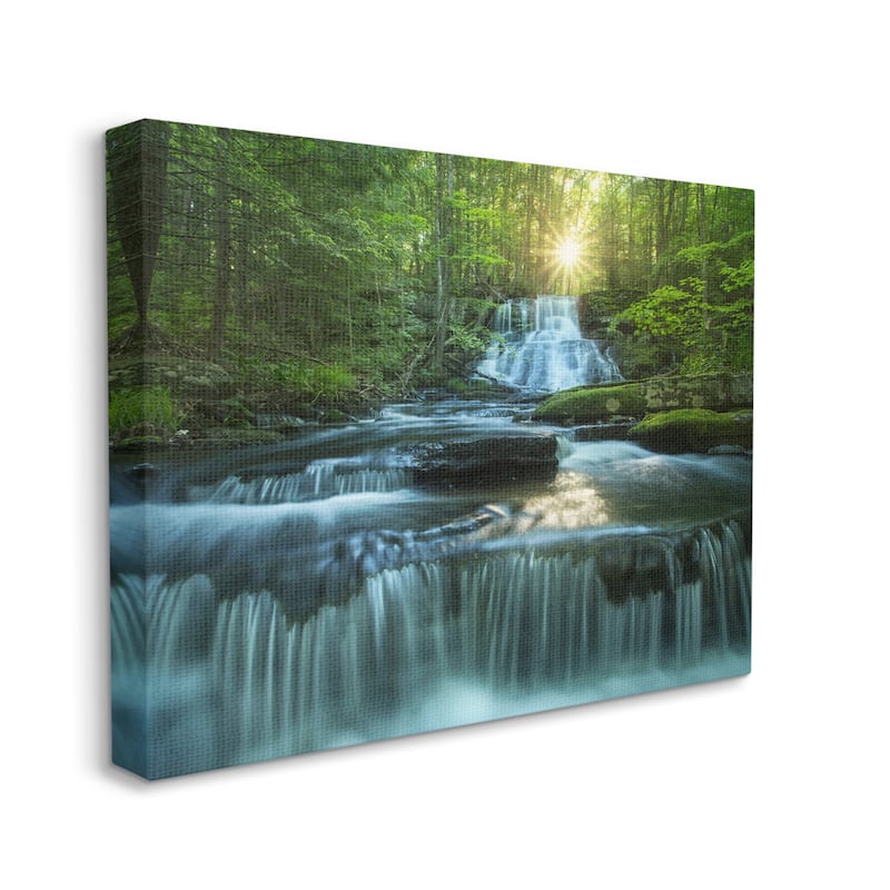 Stupell Rocky Waterfall Landscape Canvas Wall Art Design by Patrick ...