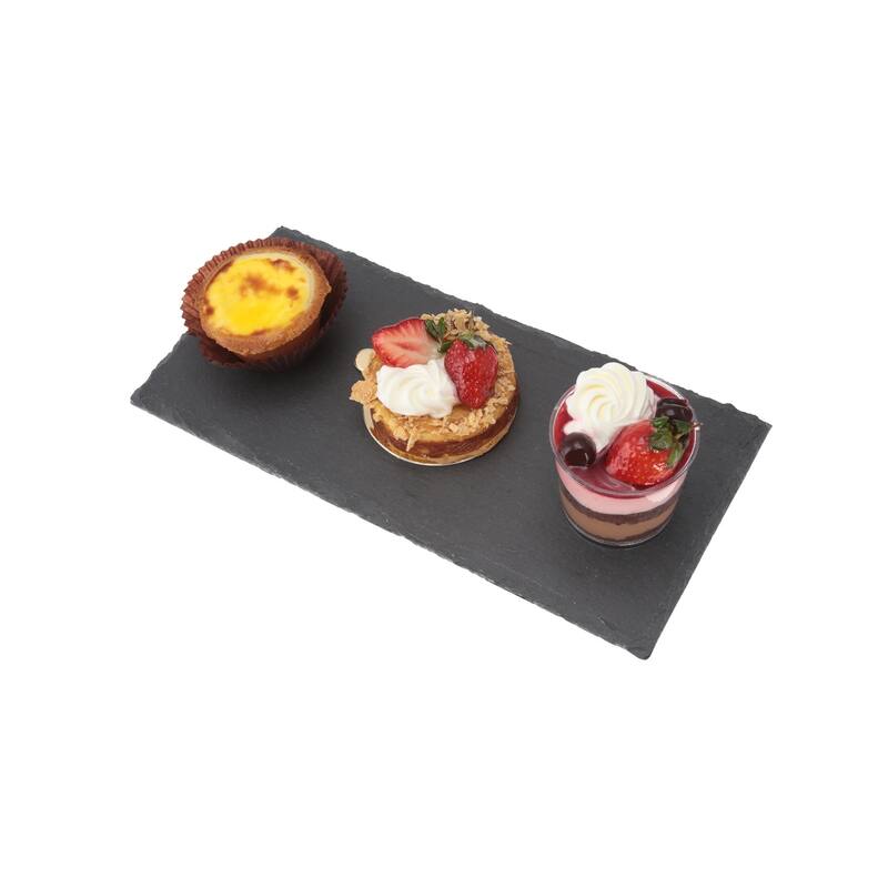 Creative Home Genuine Slate Rectangular Food, Cheese, Dessert Serving Board, Small, 5.5" L x 12" W