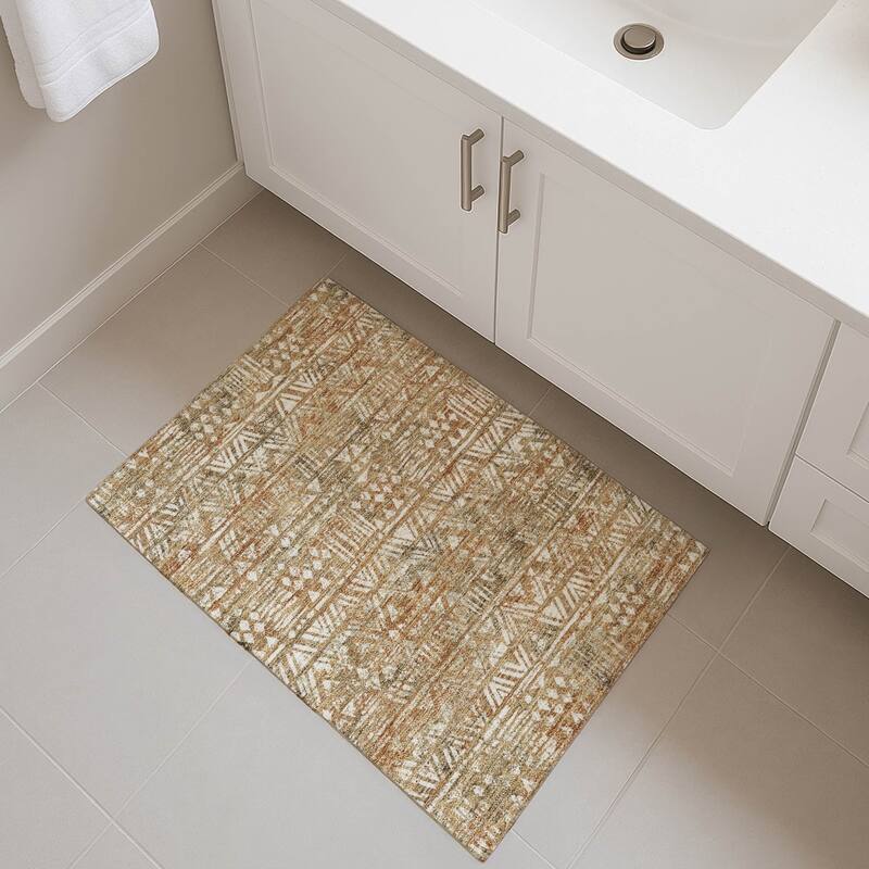 Machine Washable Indoor/ Outdoor Global Jara Chantille Rug