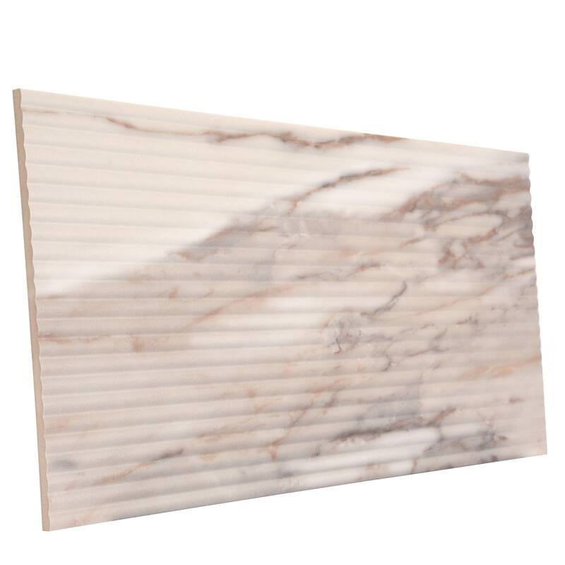 Merola Tile Reve Roseliere Deco Rose 11-3/4" x 23-1/2" Porcelain Wall Tile