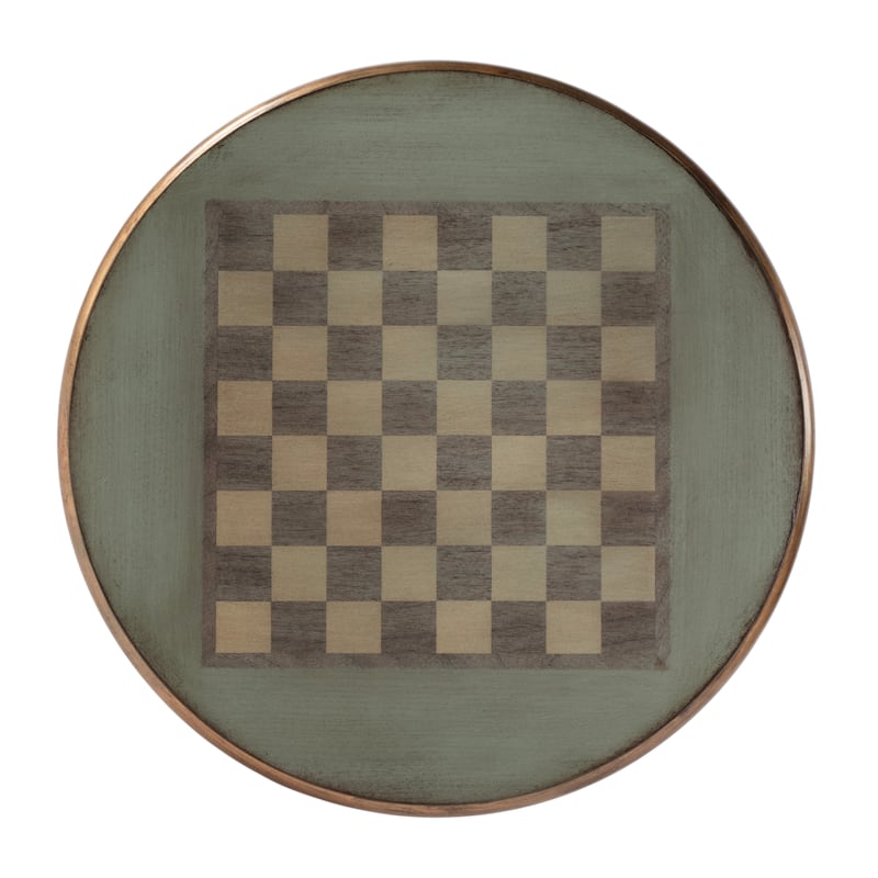 Colbert 22 in. W Round Wood Pedestal Game/Accent Table