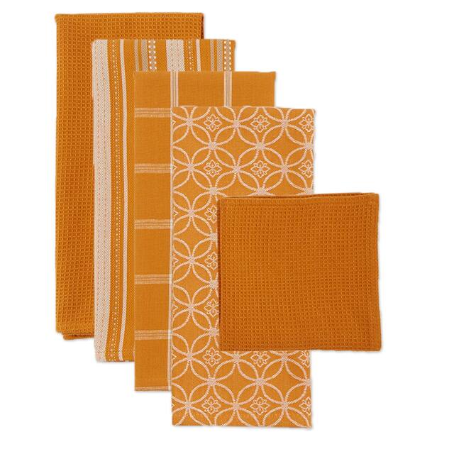 DII Assorted Kitchen Dishtowel & Dishcloths (Set of 5)