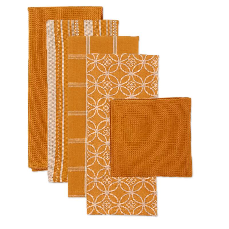DII Assorted Kitchen Dishtowel & Dishcloths (Set of 5)