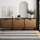 preview thumbnail 38 of 85, Nathan James Enloe Rustic Doors Metal Base Free Standing Modern Storage Cabinet for Entryway