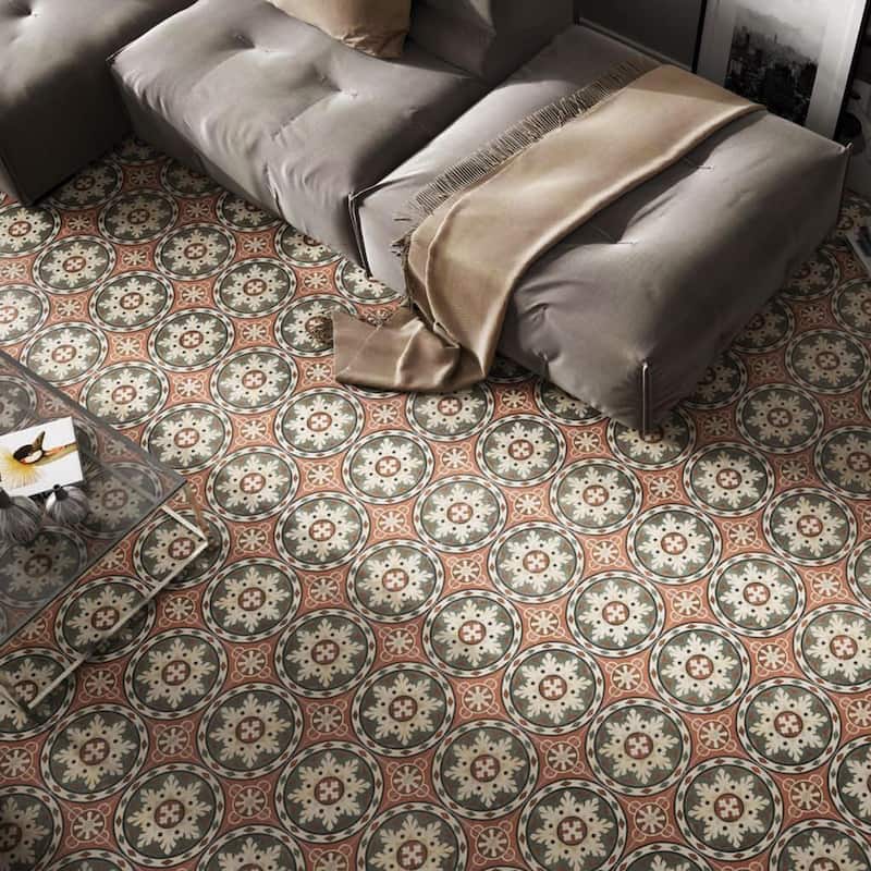 Merola Tile Habana Rosso 9-3/4" x 9-3/4" Porcelain Floor and Wall Tile