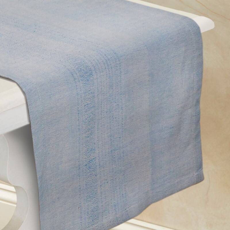 AURA 100% Cotton Textured Table Runner | Handmade | Upcycled | Fairtrade | Nature-Inspired | 14x72 inch - 72"x14"