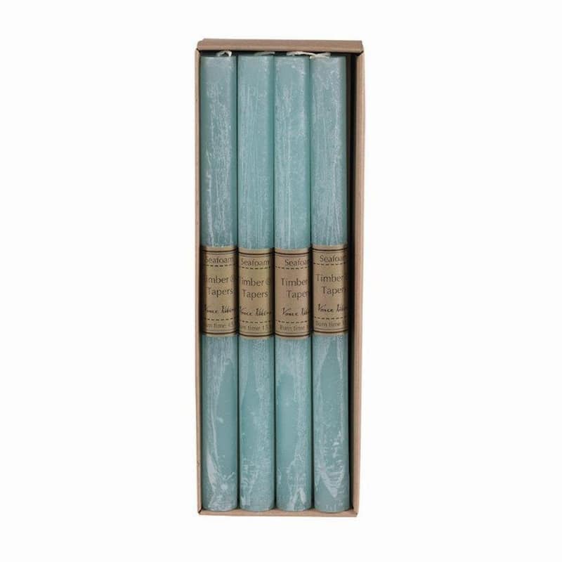 12" Sea Foam Blue Traditional Cylindrical Taper Candle Box