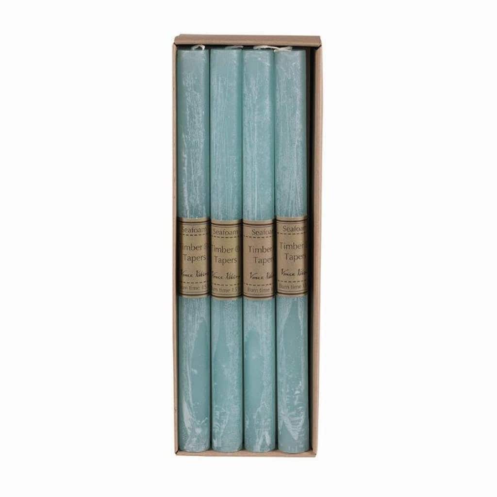 12" Sea Foam Blue Traditional Cylindrical Taper Candle Box