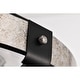 preview thumbnail 11 of 10, 15" Geofric Matte Silver Wood Grain Finish Semi Flushmount Ceiling Lamp