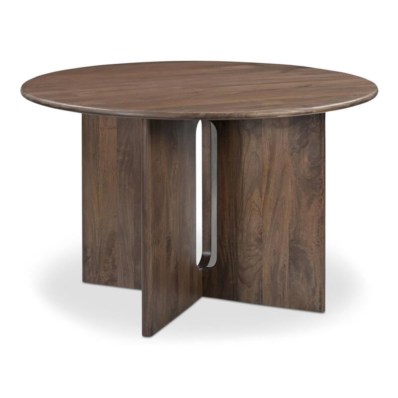 NADAAL STUDIOS Brelline, Round Dining Table With Cross Legs - 48"W x48"D x30"H