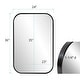 preview thumbnail 9 of 8, Allan Andrews Curved Rectangular Stainless Steel Framed Vanity Mirror - 24"W x 36"H