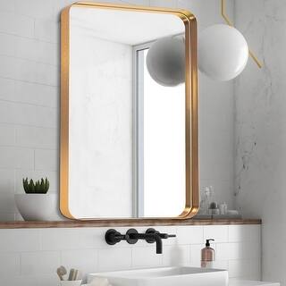 Modern Deep Rectangle Round Corner Wall Mirrors for Bathroom Mirror