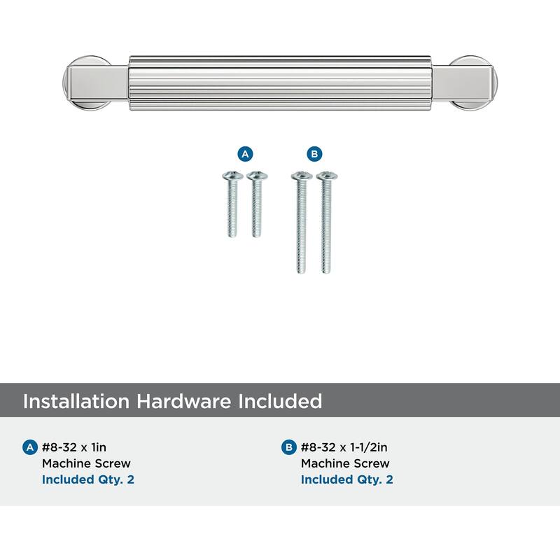 Amerock BP37643 Ballard 3-3/4" Center to Center Fluted Handle Cabinet