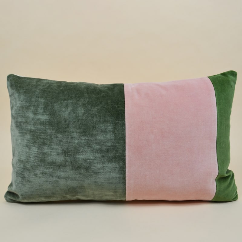Jiti Indoor Rainbow Modern Contemporary Vertical Striped Cotton Velvet Rectangle Lumbar Pillows Cushions for Sofa Chair 12 x 20