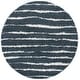 preview thumbnail 50 of 70, SAFAVIEH Venus Shag Moeidur 1.75-inch Thick Rug 5'3" Round - Dark Grey/Ivory - Round