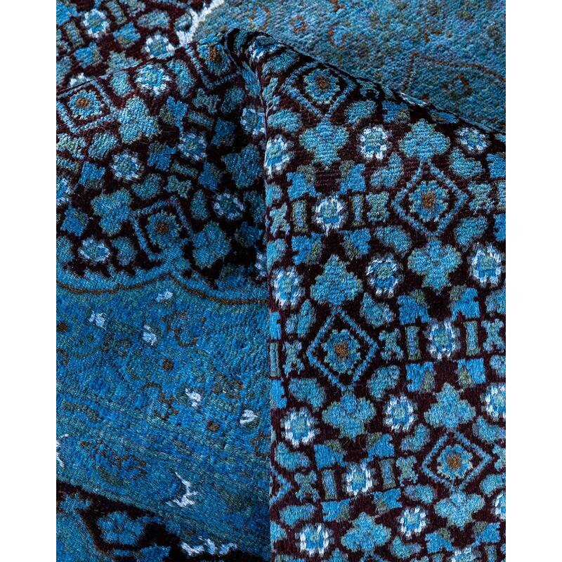 Fine Vibrance, One-of-a-Kind Hand-Knotted Area Rug - Gray, 6' 8" x 9' 10" - 6' 8" x 9' 10"