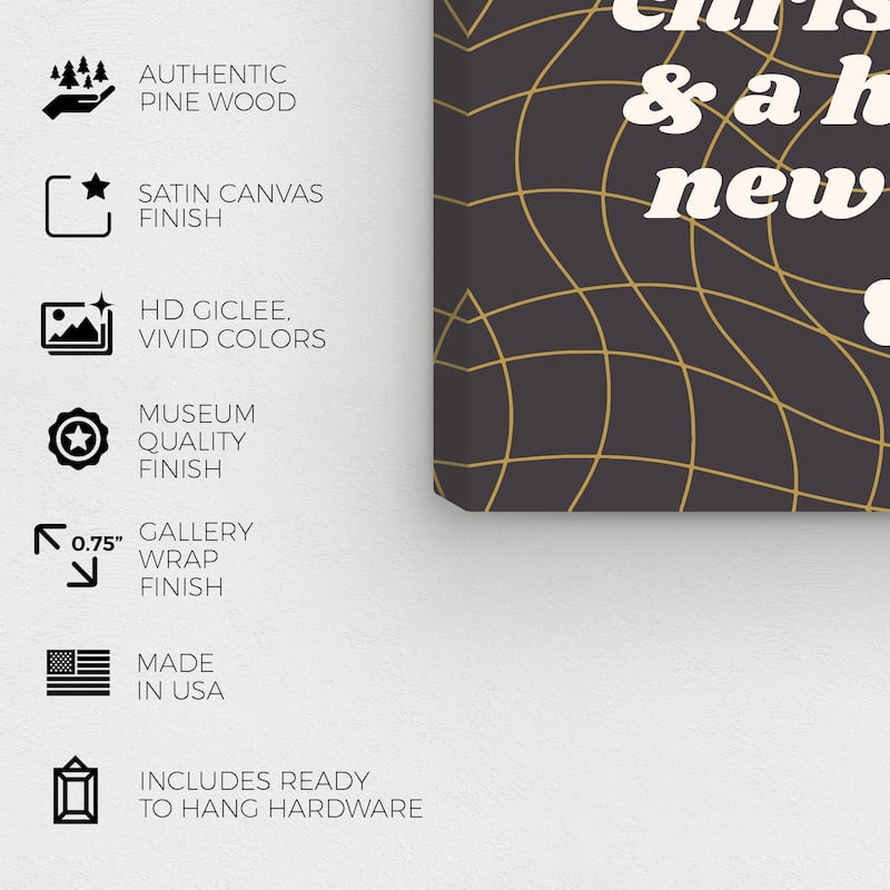 Wynwood Studio Canvas Holiday and Seasonal This is my Wish Gray Modern & Contemporary Wall Art Canvas Print