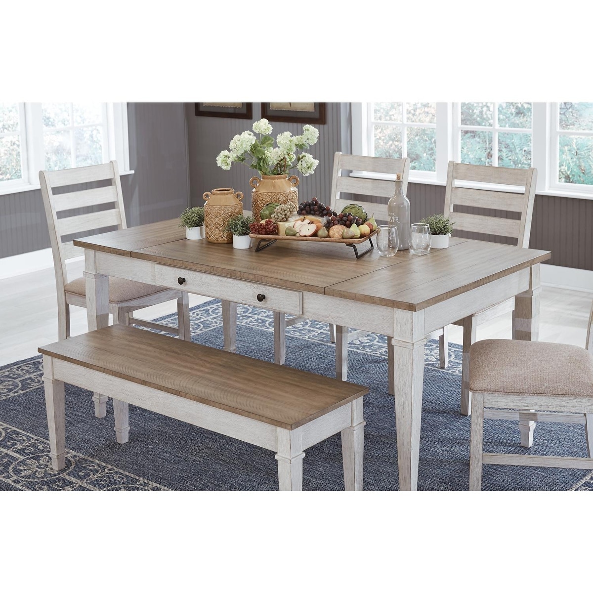 Shop Skempton Casual Rectangular Dining Room Table With Storage