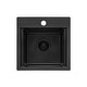 preview thumbnail 4 of 8, Ruvati 15 inch Gunmetal Black Stainless Steel Workstation Wet Bar Camper Van Sink Drop-in Topmount - RVH8215BL