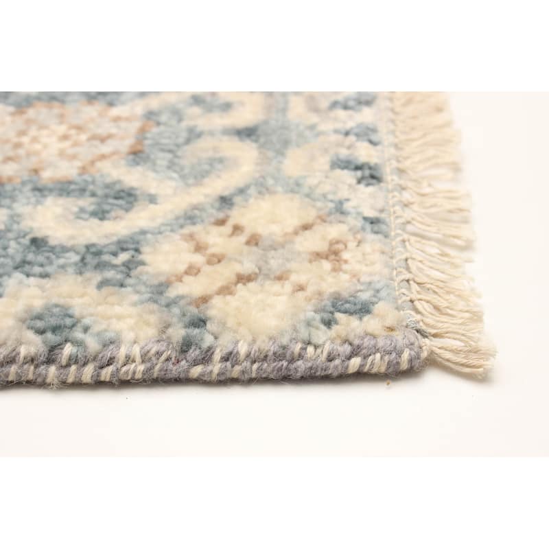 ECARPETGALLERY Hand-knotted Mystique Dark Teal Wool Rug - 2'8 x 9'11