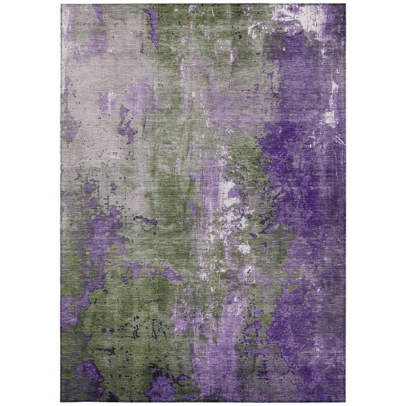 HomeRoots Abstract Transitional Rectangle Outdoor Rug