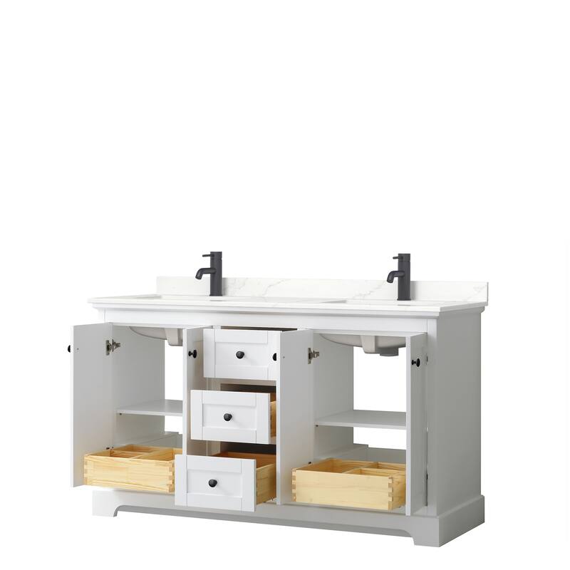 Avery 60-inch Double Vanity, Quartz Top