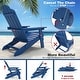 preview thumbnail 5 of 16, WINSOON All Weather HIPS Outdoor Folding Adirondack Chairs Outdoor Chairs Set of 4
