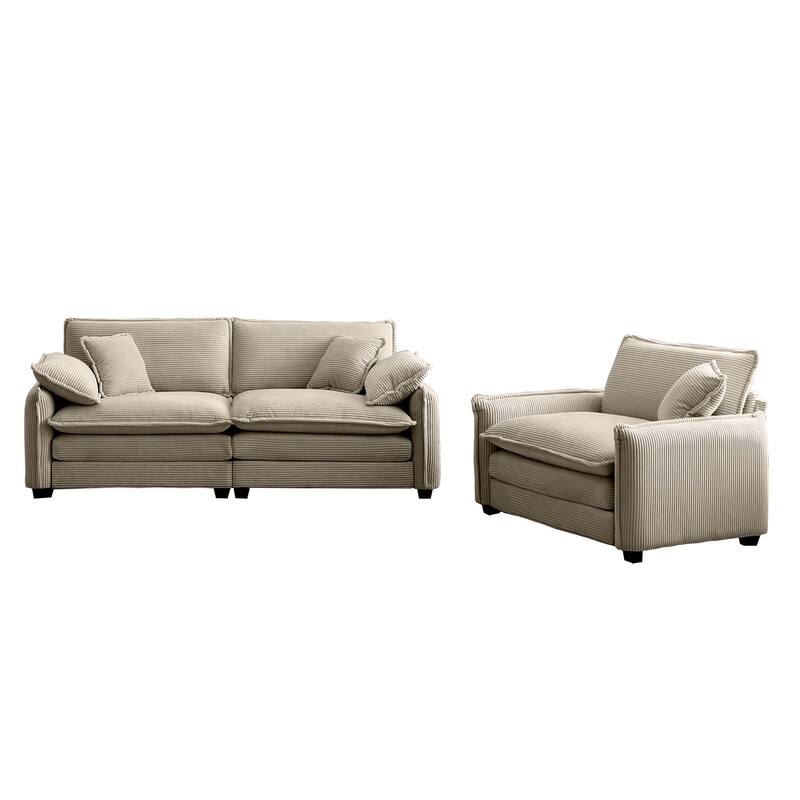 2+1Seater Flexible Combinations Sofa Set with Removable Armrests