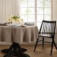 preview thumbnail 12 of 33, Continental Solid Texture Water and Stain Resistant Tablecloth 60x84 Oval - Taupe