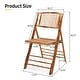 preview thumbnail 5 of 5, VINGLI Rattan Bamboo Dining Chair Folding Chair for Outdoor Indoor
