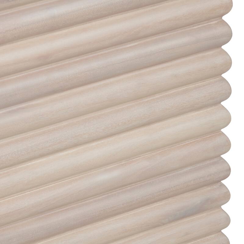 40 in. Cream Solid Wood 2 Door Media Credenza_Accent Cabinet