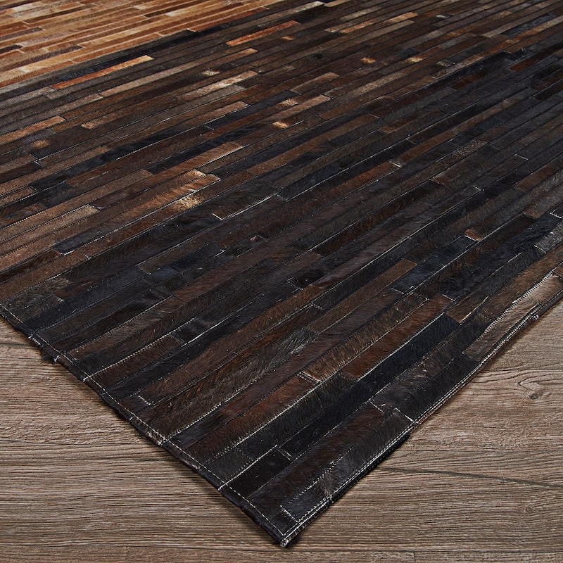 Handmade Couristan Chalet Homestead Cowhide Leather Area Rug