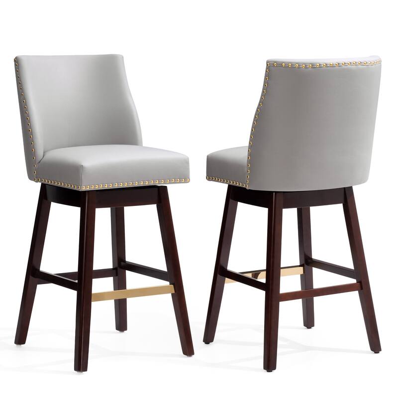 Crestlive Bar Stools Swivel Barstool with Back