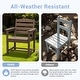 preview thumbnail 80 of 94, 6-Piece HDPE Outdoor Dining Table Sets with Umbrella Hole - 1-Table 4-Chairs-1-Bench