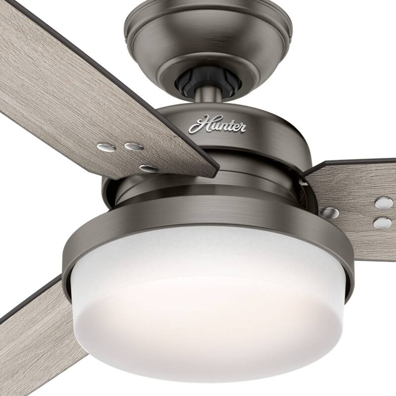 Hunter Fan Sentinel Brushed Nickel 52-inch Ceiling Fan with 3 Reversible Blades - Silver