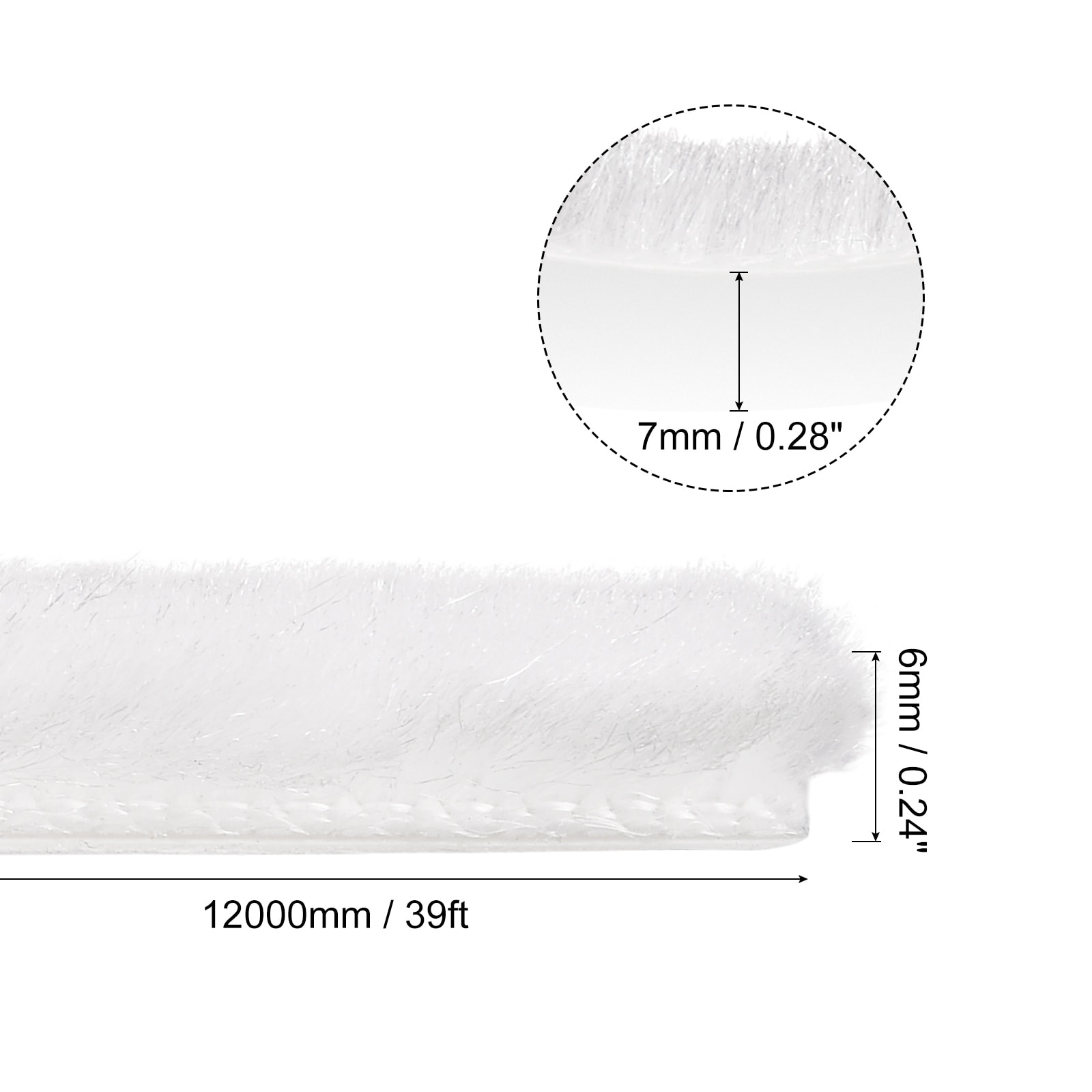 Weather Stripping Brush, Self-Adhesive Seal Weatherstrip Sweep