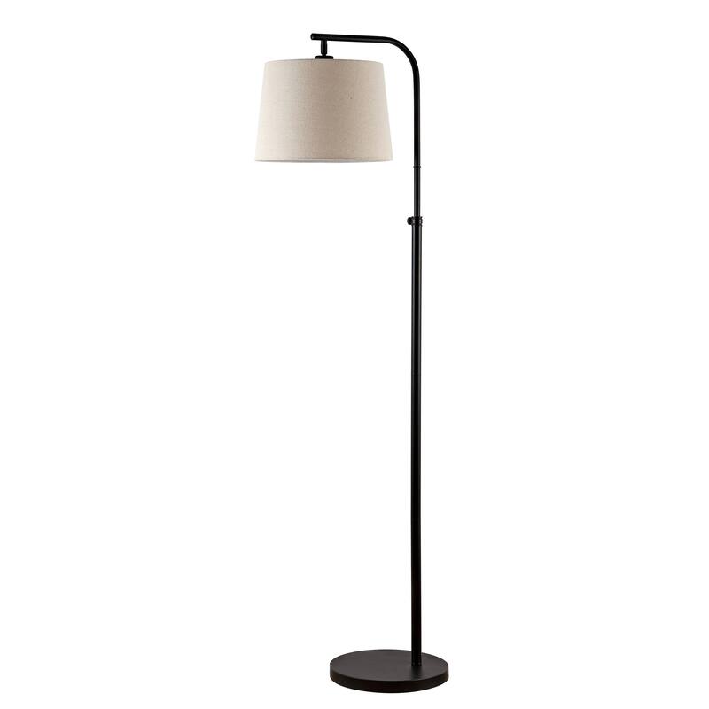 SAFAVIEH Lighting Franchette 65-inch Black Adjustable Led Floor Lamp - 20.5" W x 13" L x 58-65" H - 21"Wx13"Dx65"H