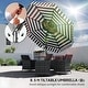 preview thumbnail 13 of 25, Outsunny 8.6FT Patio Umbrella, UPF 30+ Outdoor Market Umbrella, 2-Tier Vented Patio Table Umbrella with Crank 8 Ribs