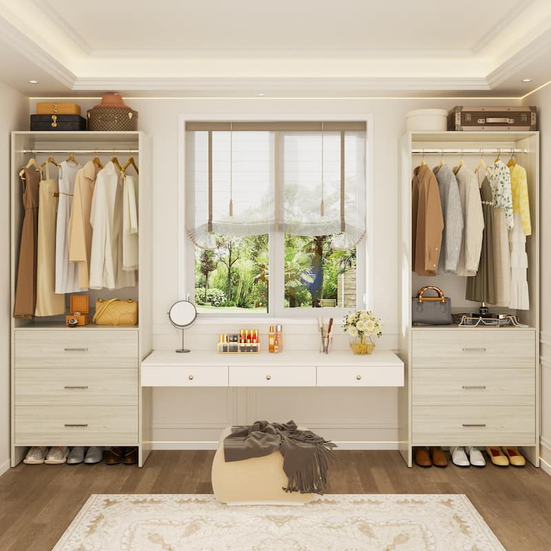 Cimly Freestanding Closet Sytem, Closet Organizer Wardrobe for Walk-in and Reach-in Closet