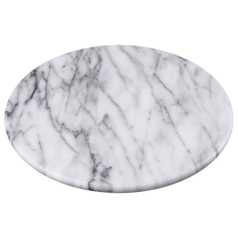 Creative Home White Marble 8" Trivet, Cheese Board - White