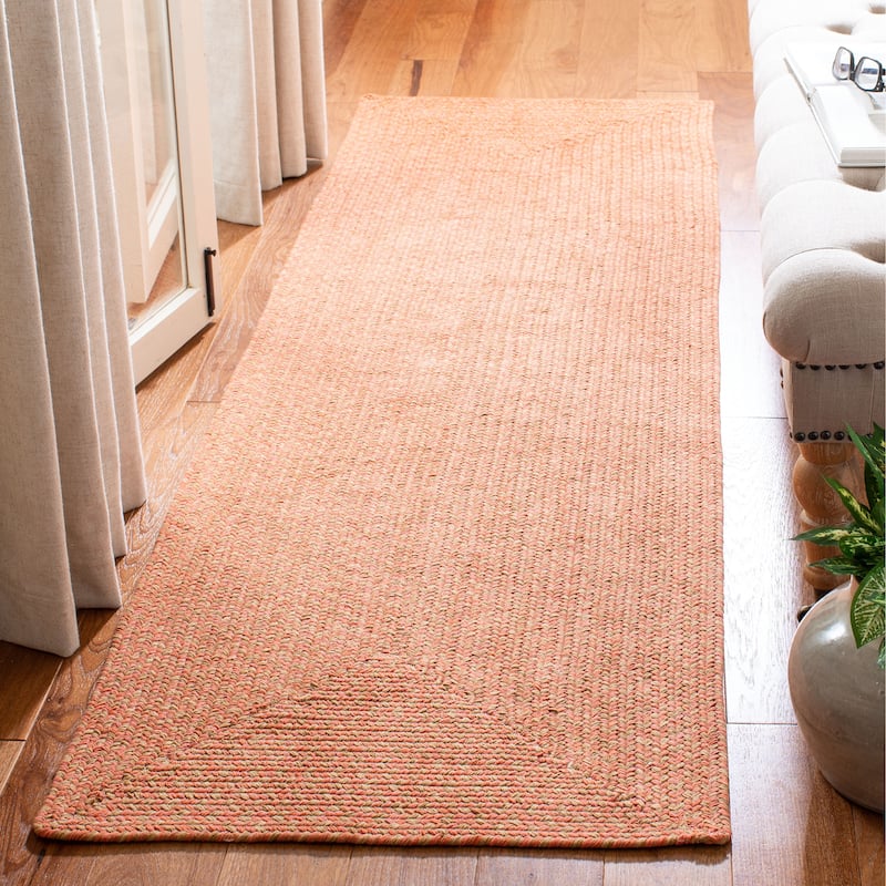 SAFAVIEH Handmade Braided Gisa Country Cotton Rug - 2'3" x 10' Runner - Multi
