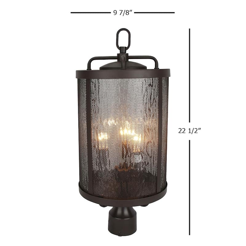 Jiven 3 Light Outdoor Post Lighting in Bronze finish