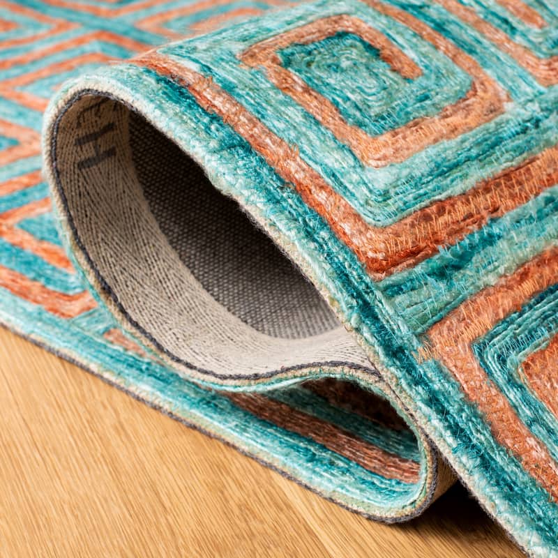SAFAVIEH Handmade Sahara Alia Silk Tassel Rug