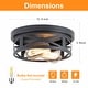 preview thumbnail 4 of 49, 2-Light Black Farmhouse Flush Mount Ceiling Light-2 Pack